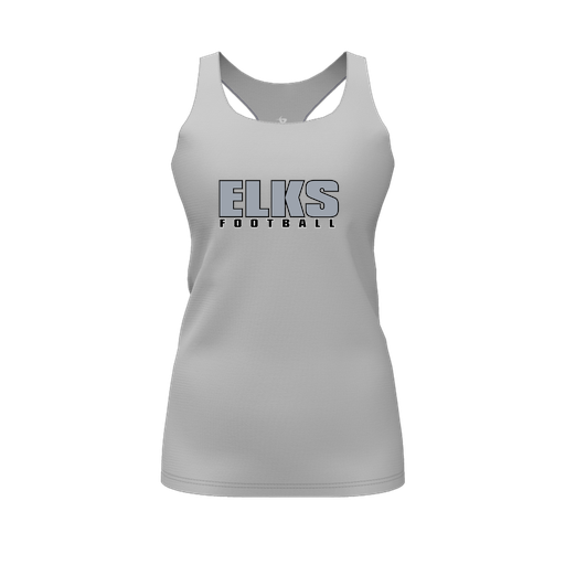 [FT0TRBGY-FYS-LOGO1] Decker Racerback Tank Top (Female Youth S, Gray, Logo 1)