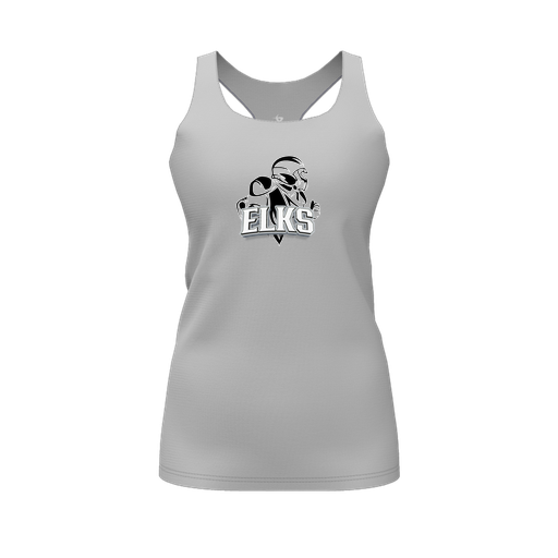 [FT0TRBGY-FYS-LOGO2] Decker Racerback Tank Top (Female Youth S, Gray, Logo 2)