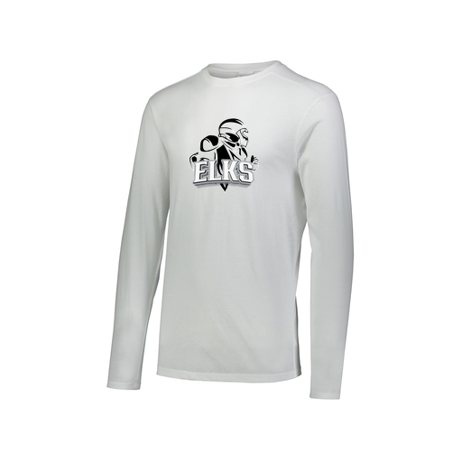 [FTLCUBWH-AXS-LOGO2] Decker Men's Tri-Blend T-Shirt - Long Sleeve (Adult XS, White, Logo 2)