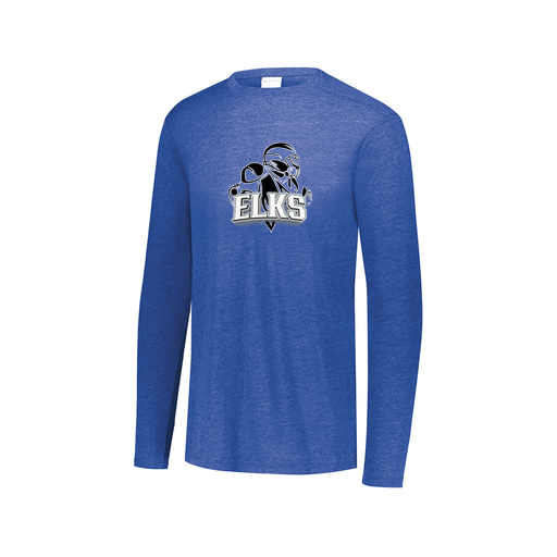[FTLCUBRY-AXS-LOGO2] Decker Men's Tri-Blend T-Shirt - Long Sleeve (Adult XS, Royal, Logo 2)