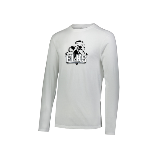 [FTLCUBWH-YS-LOGO2] Decker Youth Tri-Blend T-Shirt - Long Sleeve (Youth S, White, Logo 2)