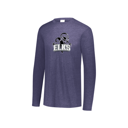 [FTLCUBNV-YS-LOGO2] Decker Youth Tri-Blend T-Shirt - Long Sleeve (Youth S, Navy, Logo 2)