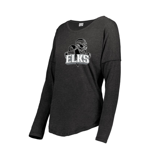 [FTLCUBBK-FAXS-LOGO2] Decker Women's Tri-Blend T-Shirt - Long Sleeve (Female Adult XS, Black, Logo 2)