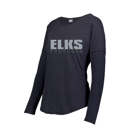 [FTLCUBNV-FAXS-LOGO1] Decker Women's Tri-Blend T-Shirt - Long Sleeve (Female Adult XS, Navy, Logo 1)