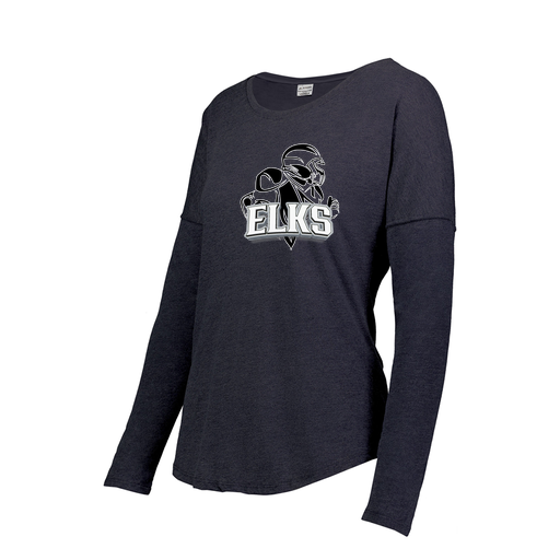 [FTLCUBNV-FAXS-LOGO2] Decker Women's Tri-Blend T-Shirt - Long Sleeve (Female Adult XS, Navy, Logo 2)